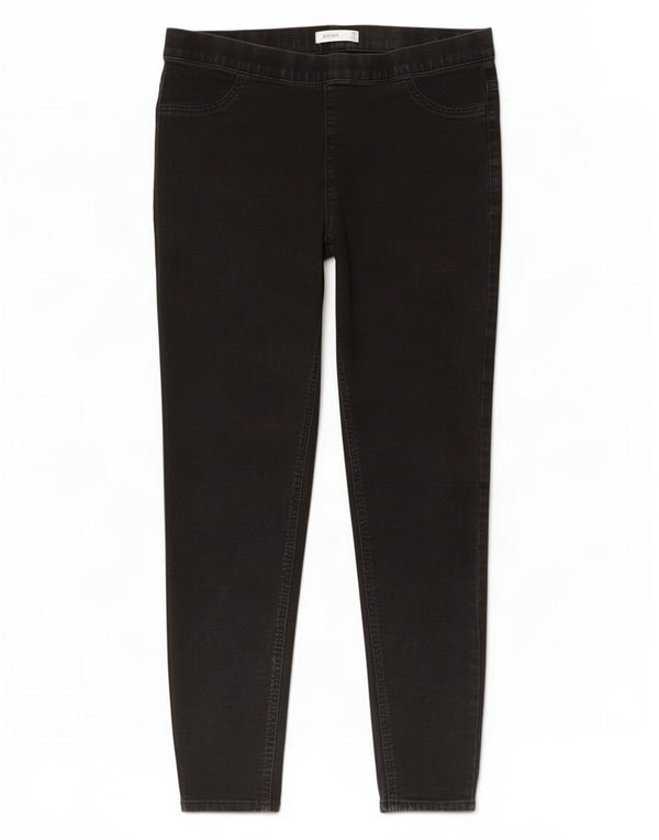 Marks & Spencer Jeans Jegging Cortos para Mujer Reino Unido 46 Grande W32 L24 Algodón Negro