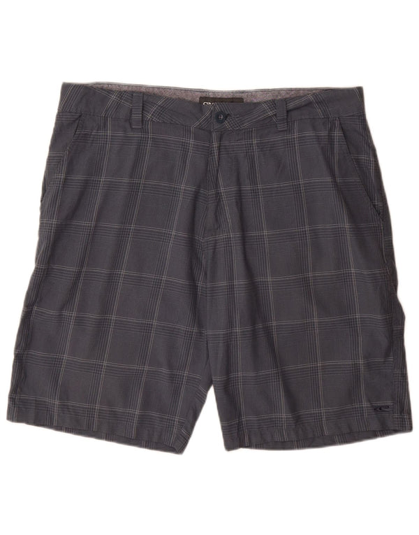 O'Neill Pantalones cortos chinos para hombre W36 Poliéster a cuadros azul marino grande