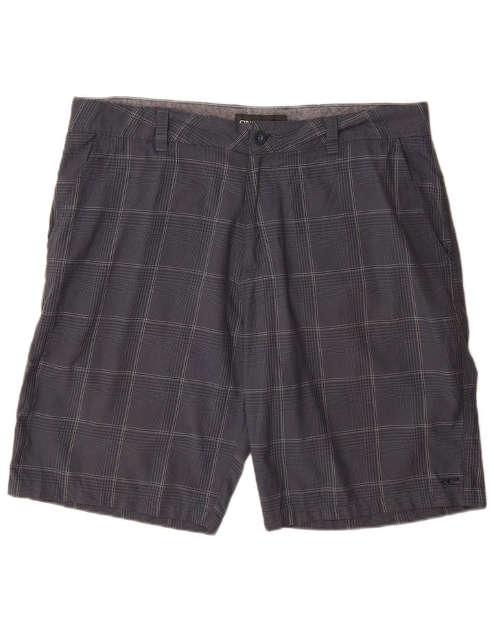 O'Neill Pantalones cortos chinos para hombre W36 Poliéster a cuadros azul marino grande