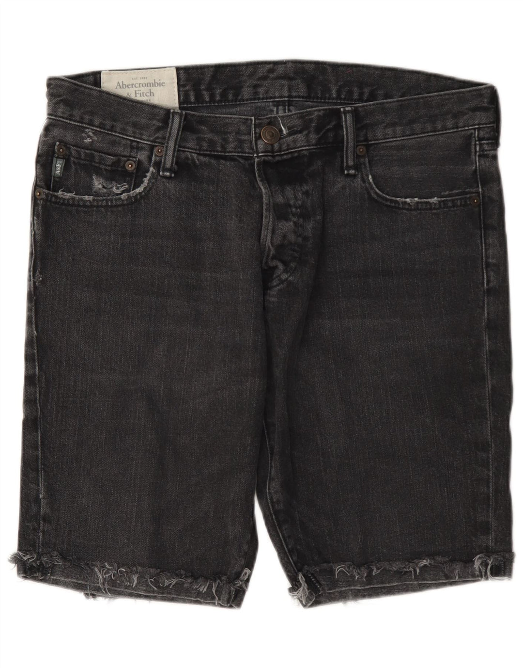 Abercrombie & Fitch Shorts vaqueros para hombre W33 Algodón gris medio
