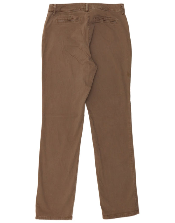 Lee Pantalones casuales rectos de talle medio para mujer US 10 Large W32 L32 Gris