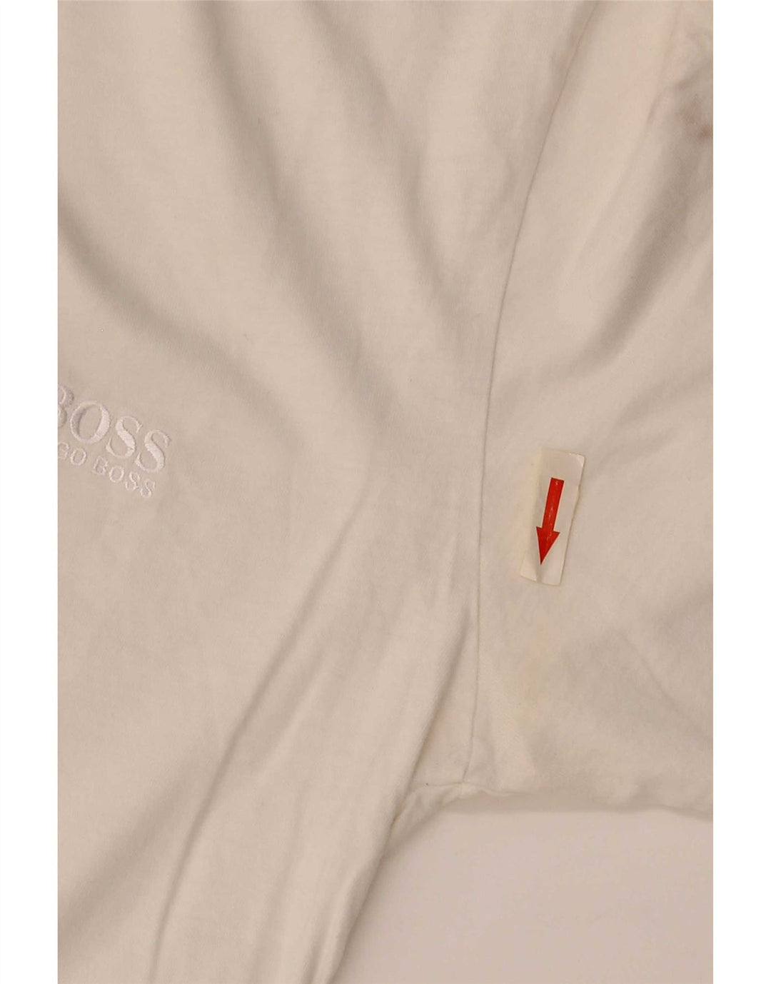 Hugo Boss Hombre Camiseta Top Small Blanco Algodón