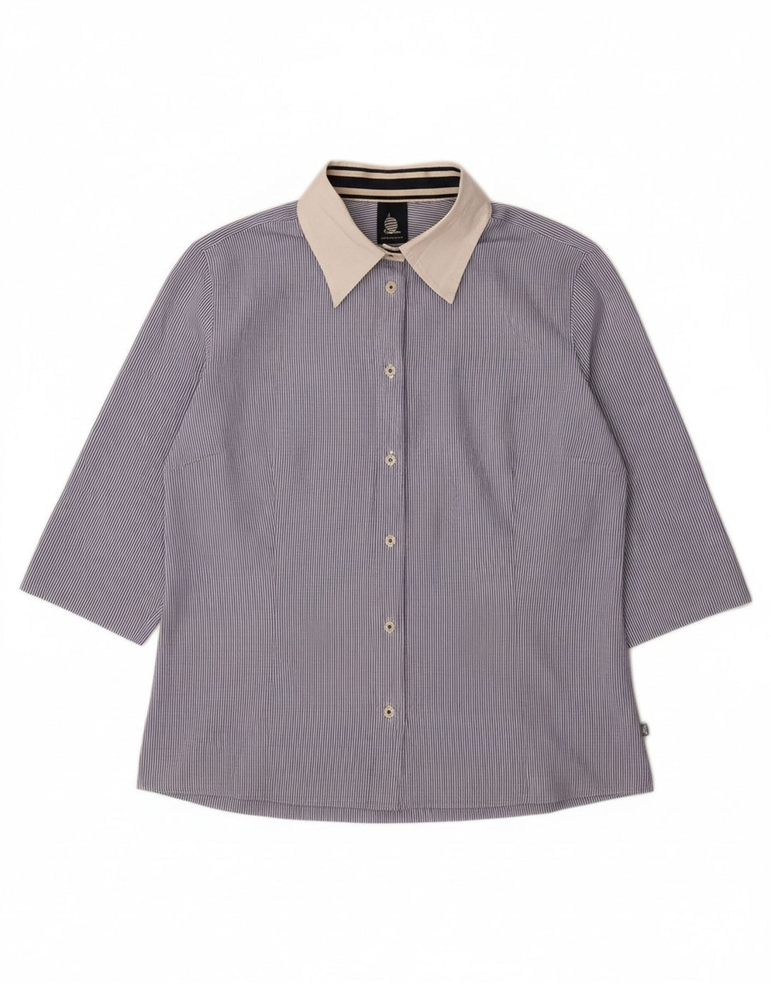 MARINA YACHTING Blusa de manga 3/4 para mujer UK 40 XL Azul Pinstripe