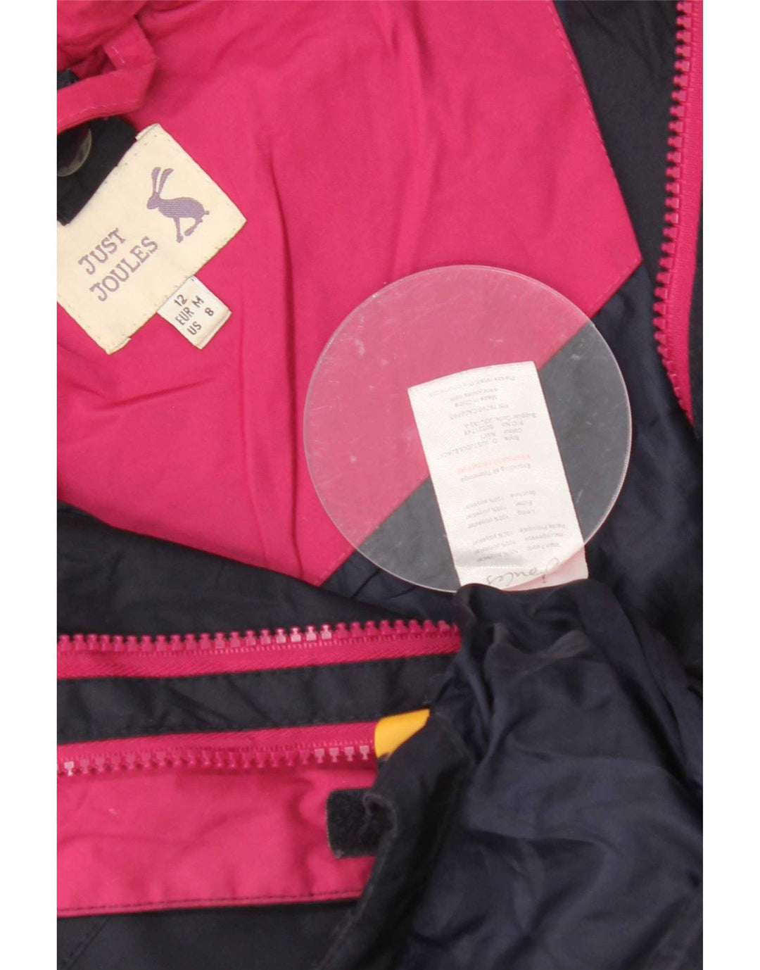 Chaqueta impermeable con capucha para mujer Joules UK 12 Medium Azul marino Poliéster