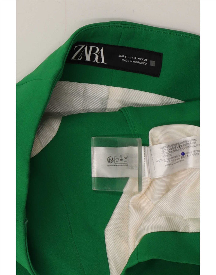Zara Mujer Crop Top Sin Tirantes UK 40 Small Verde
