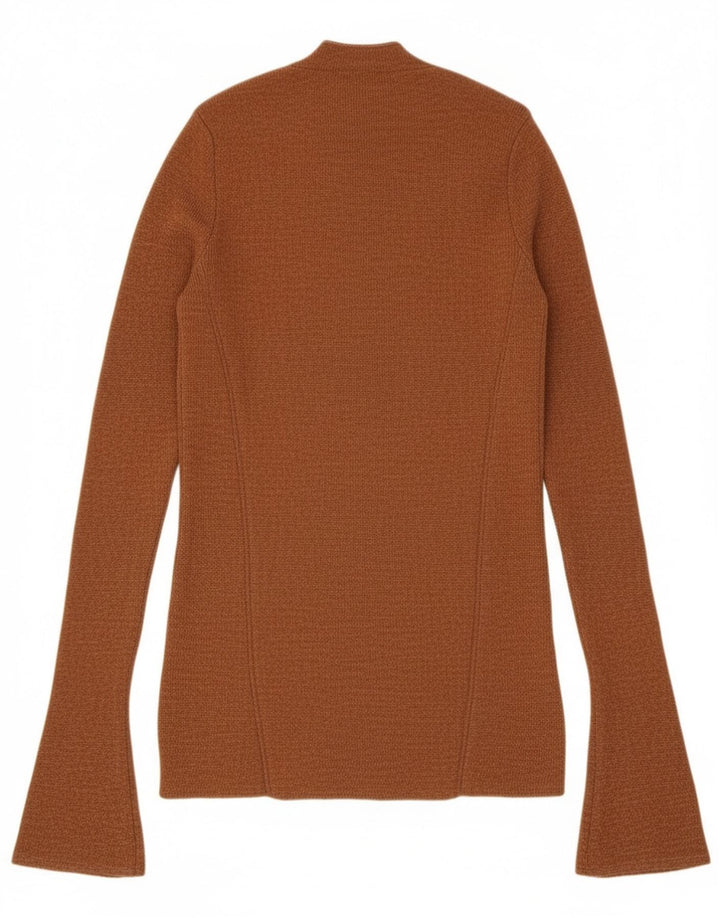 Zara - Jersey de cuello redondo para mujer, talla 40, color marrón medio
