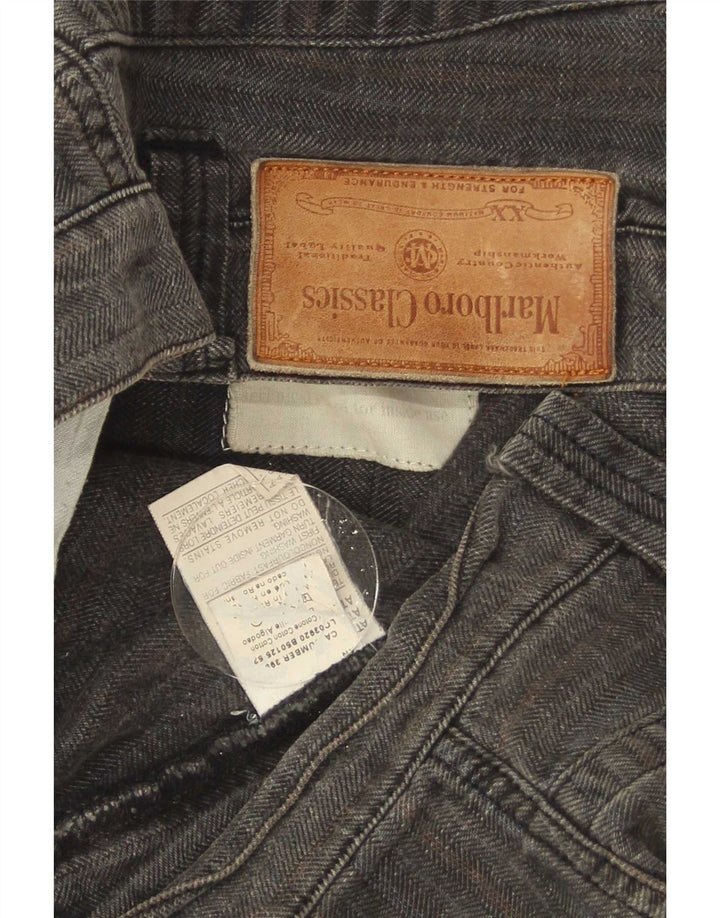 Marlboro Classics Pantalones chinos rectos para hombre W33 L31 Gris Herringbone