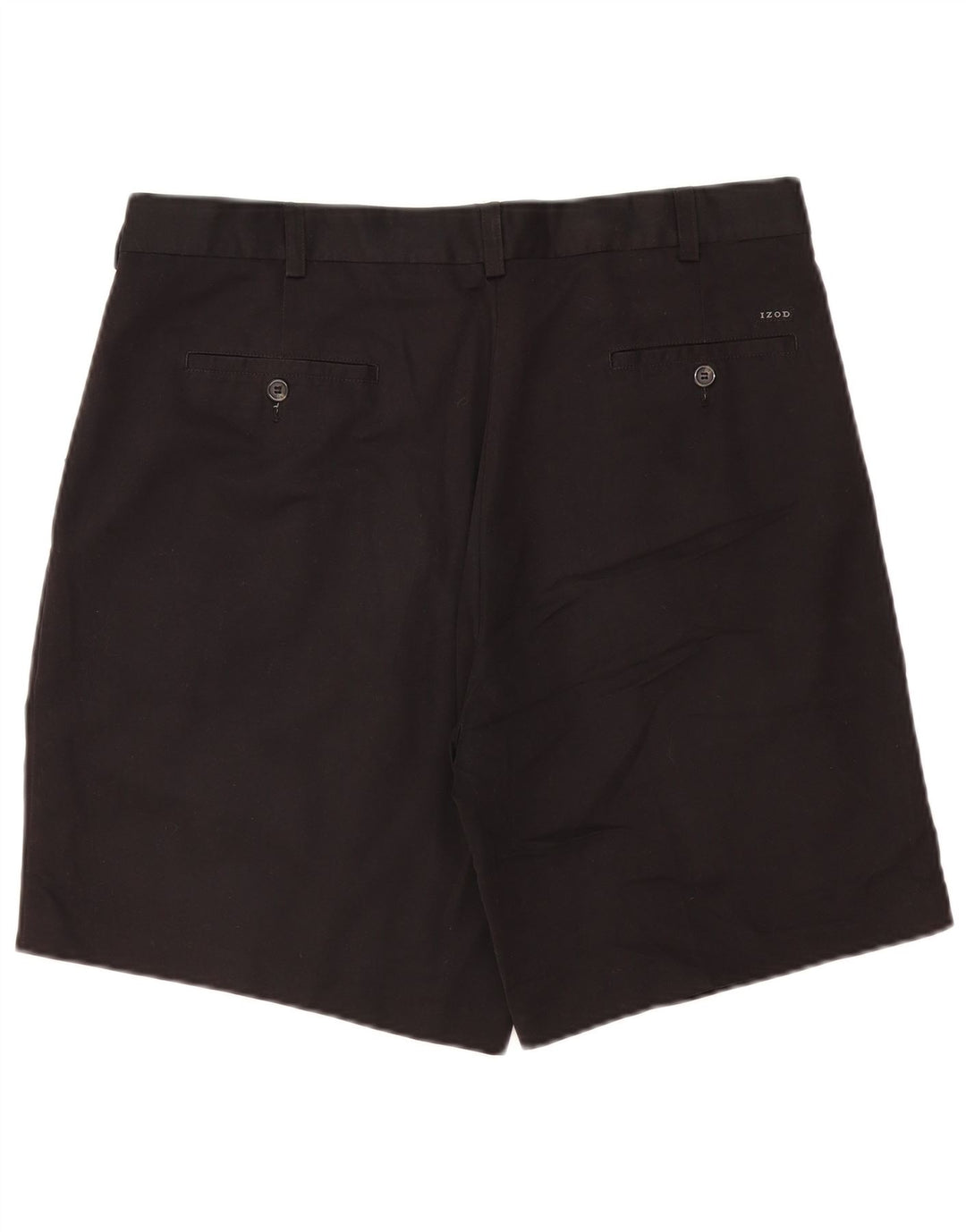 Izod Mens Pegged Chino Shorts W36 Grande Poliéster Negro