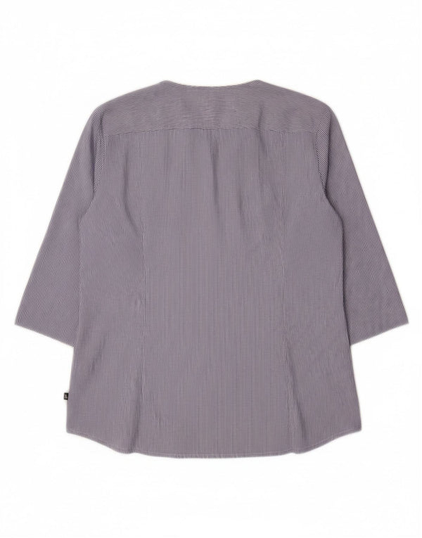 MARINA YACHTING Blusa de manga 3/4 para mujer UK 40 XL Azul Pinstripe