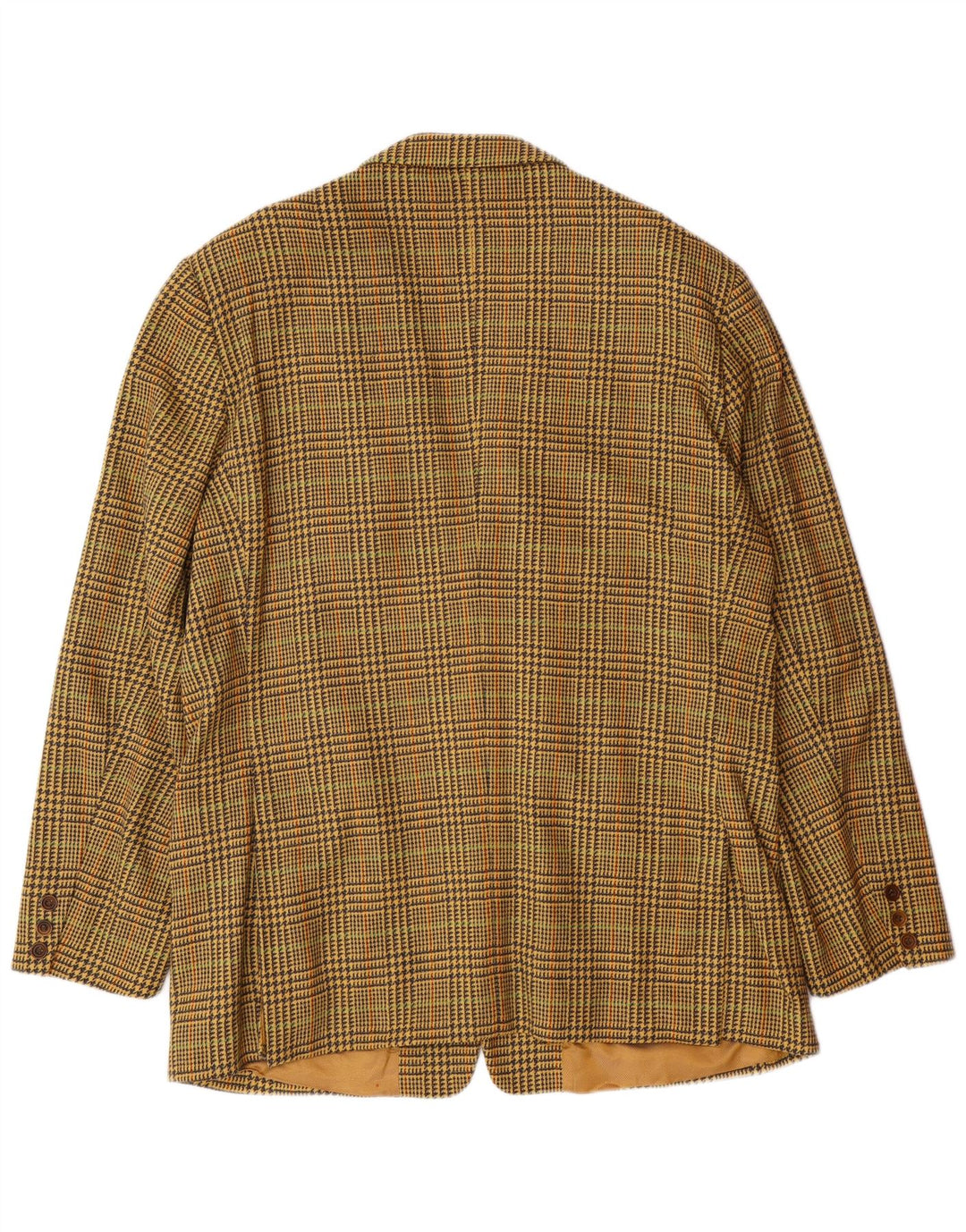 BYBLOS Chaqueta tipo blazer de 3 botones para hombre IT 54 2XL Pata de gallo amarilla