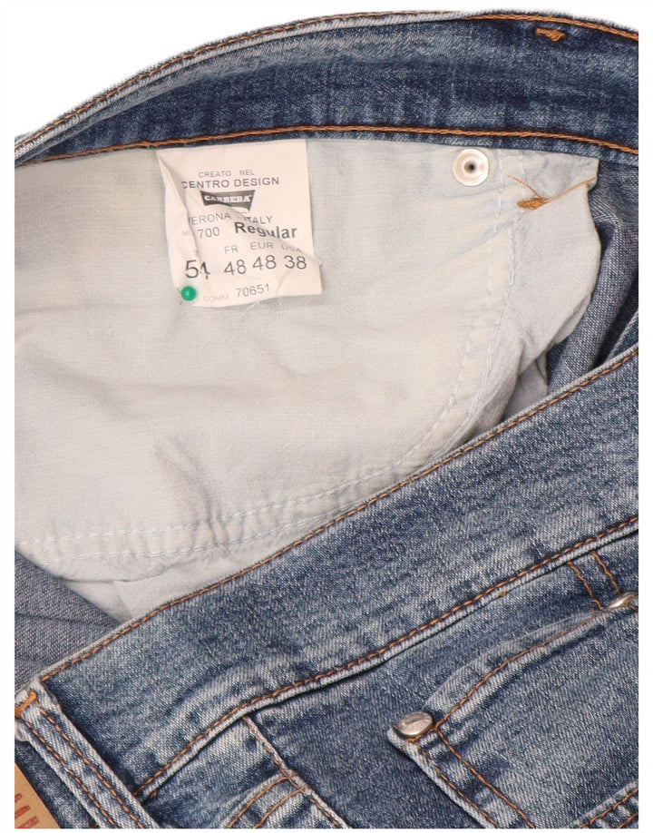 Carrera Mens 700 Jeans Rectos Regulares W38 L28 Algodón Azul