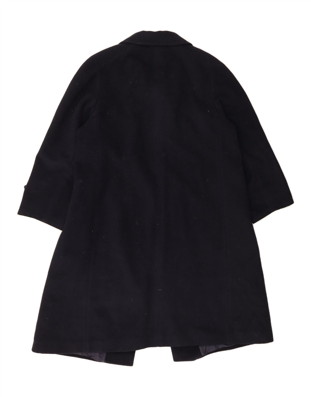 VINTAGE Womens Overcoat UK 22 3XL Navy Blue New Wool Vintage Vintage and Second-Hand Vintage from Messina Hembry 