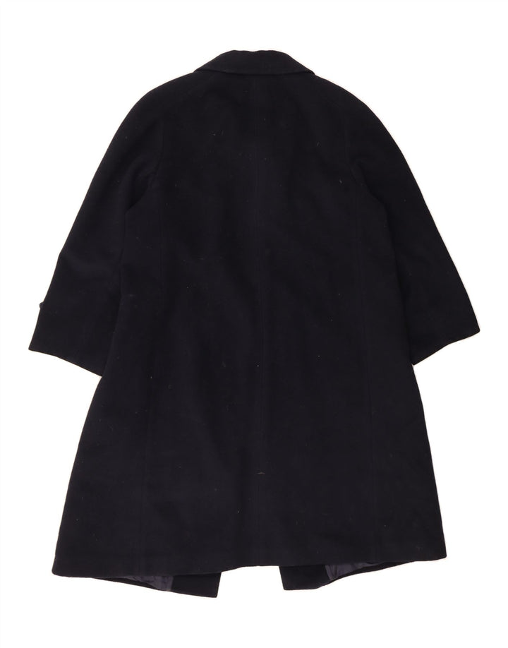 VINTAGE Womens Overcoat UK 22 3XL Navy Blue New Wool Vintage Vintage and Second-Hand Vintage from Messina Hembry 