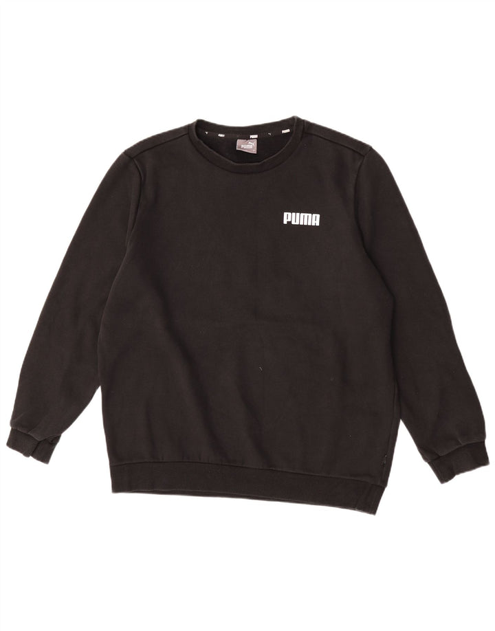 Puma Hombre Sudadera Jumper Grande Algodón Negro