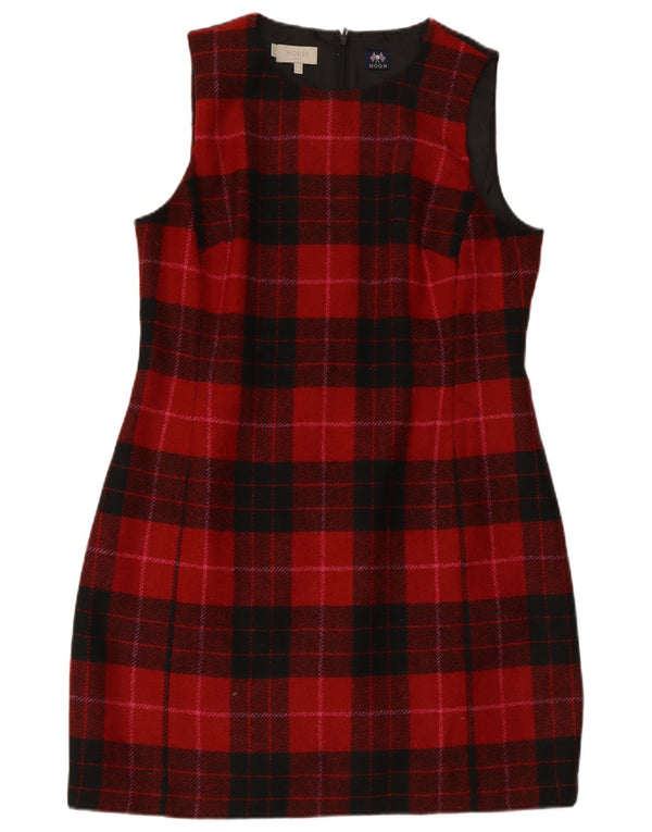 HOBBS Vestido recto sin mangas para mujer UK 44 Large Red Check
