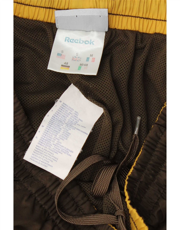 Reebok Hombre Graphic Chándal Pantalones Joggers Small Marrón Poliéster