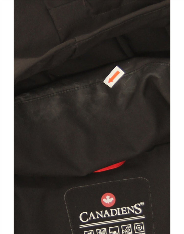 Canadiens Abrigo acolchado con capucha para hombre IT 46 Small Poliéster negro