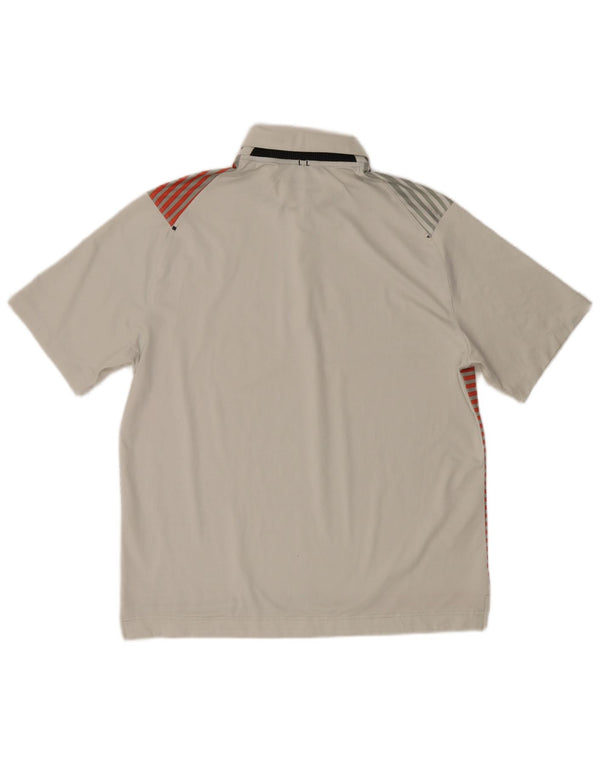 Nike Polo Dri Fit para hombre gris medio a rayas