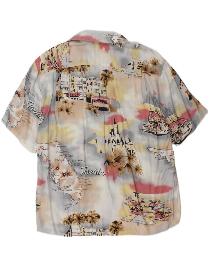 MAURO GESANDRO Camisa Manga Corta Estampado Abstracto Hombre XL Multicolor