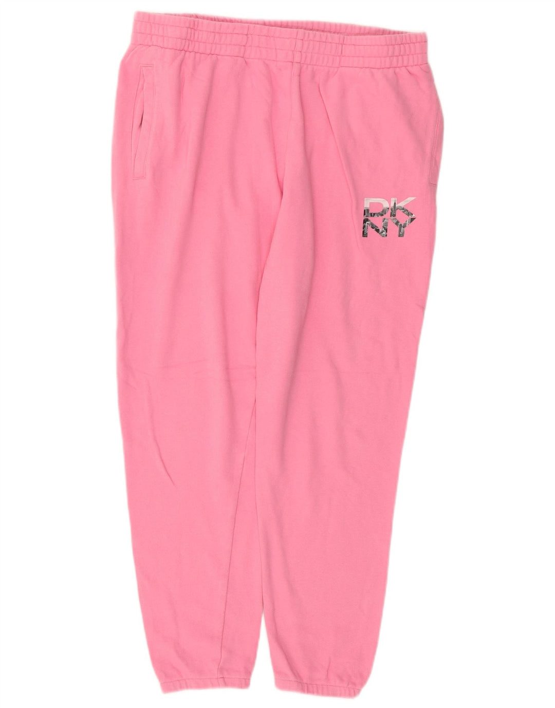 DKNY Pantalones de chándal para mujer Joggers UK 12 Medium Pink Cotton