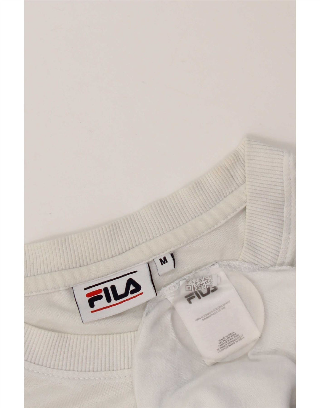 Fila Camiseta gráfica para hombre Top Medium White Cotton