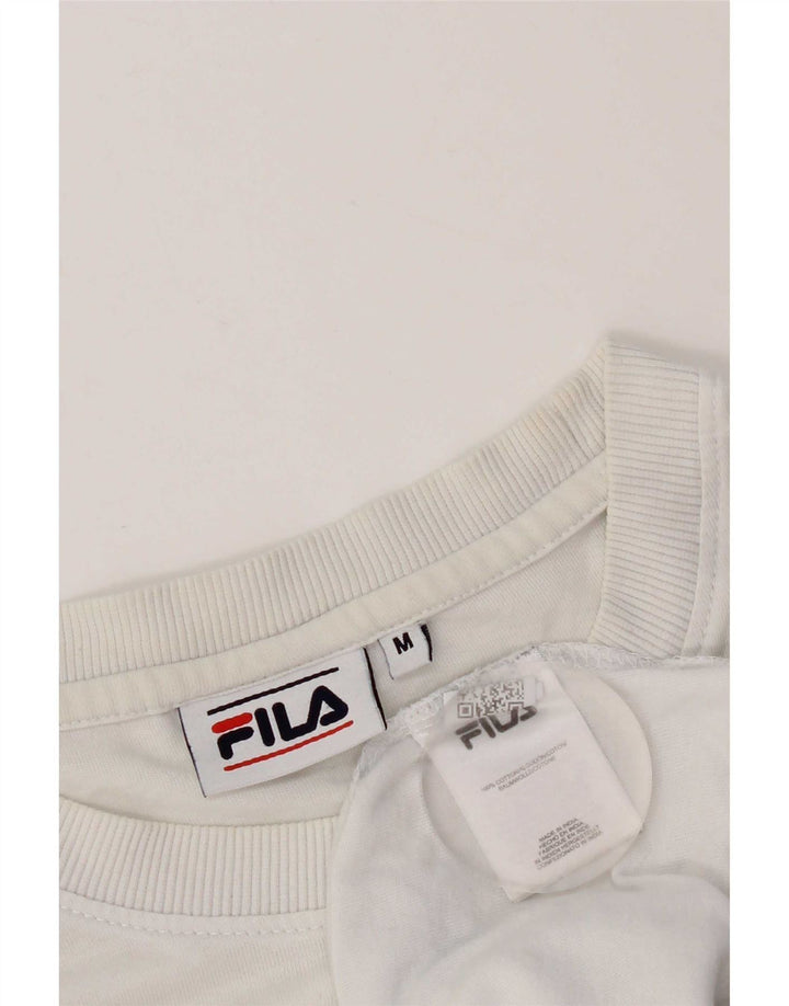 Fila Camiseta gráfica para hombre Top Medium White Cotton