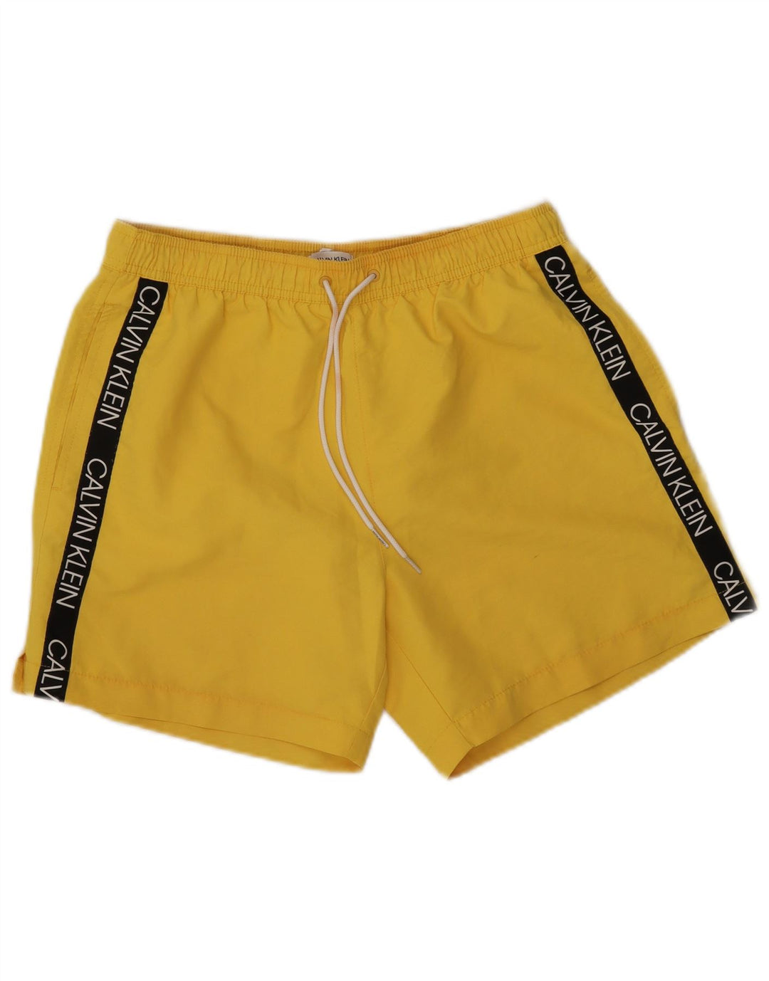 CALVIN KLEIN Bañador con estampado gráfico en bloques de color amarillo medio para hombre