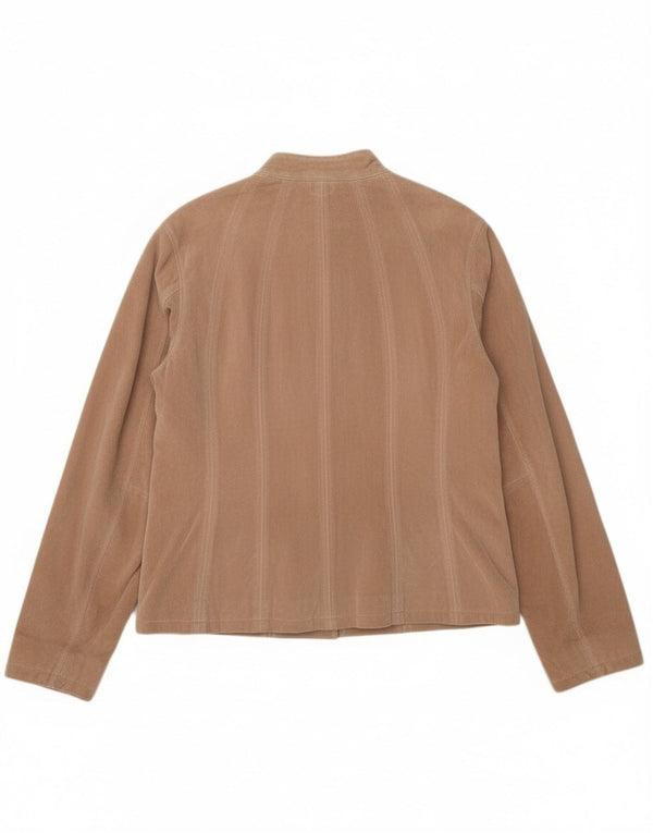 Zarro Chaqueta Bomber De Ante Mujer IT 52 2XL Cuero Beige