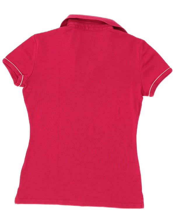 Tommy Hilfiger Womens Polo Shirt UK 6 XS Pink Cotton