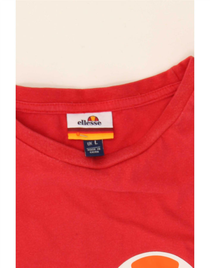 Ellesse - Camiseta gráfica para hombre, talla grande, color rojo