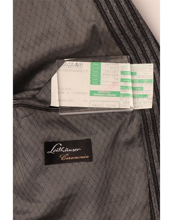 Leithauser Chaqueta tipo blazer con 1 botón para hombre EU 54 2XL Trevira a rayas grises