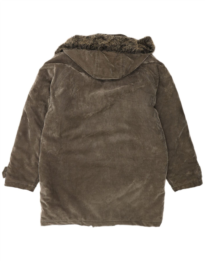 Gianfranco Ferre Chaqueta parka con capucha para hombre UK 40 Large Grey