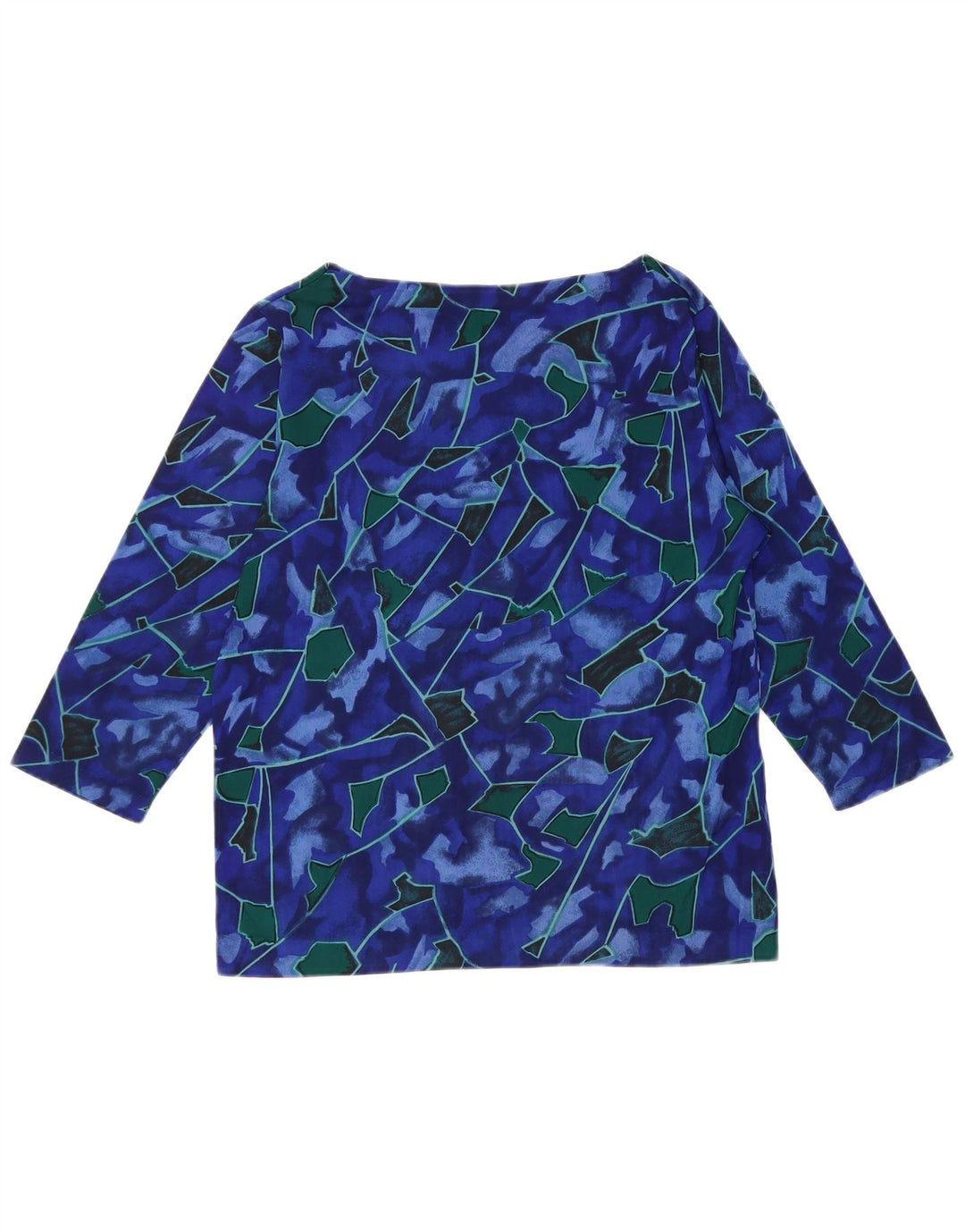 Valstar Mujer Patrón Abstracto Top Manga 3/4 UK 40 XL Azul
