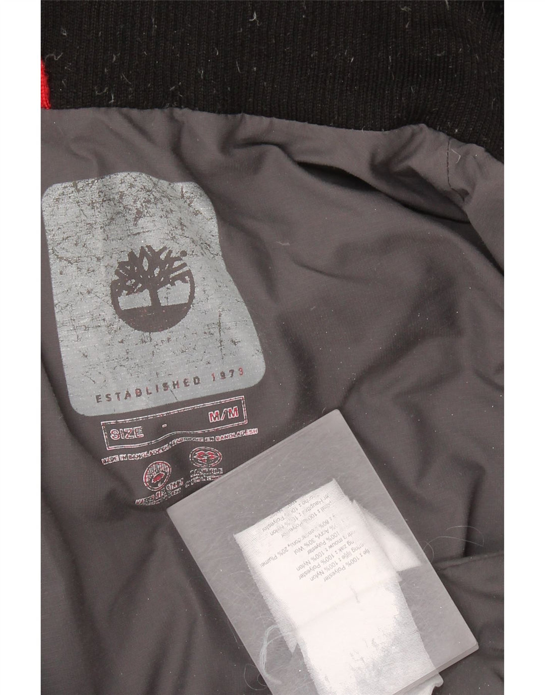 TIMBERLAND Chaqueta acolchada con capucha para hombre UK 38 Mediana Negro Poliéster