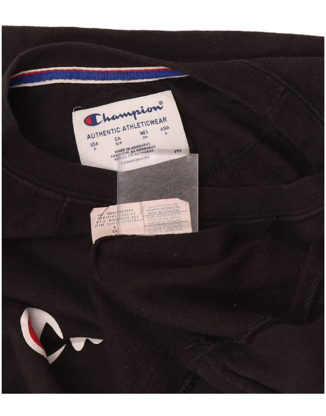 Champion Sudadera Gráfica para Hombre Jersey Pequeño Poliéster Negro