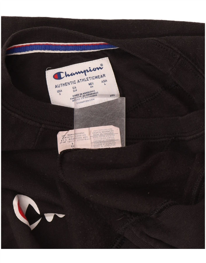 Champion Sudadera Gráfica para Hombre Jersey Pequeño Poliéster Negro