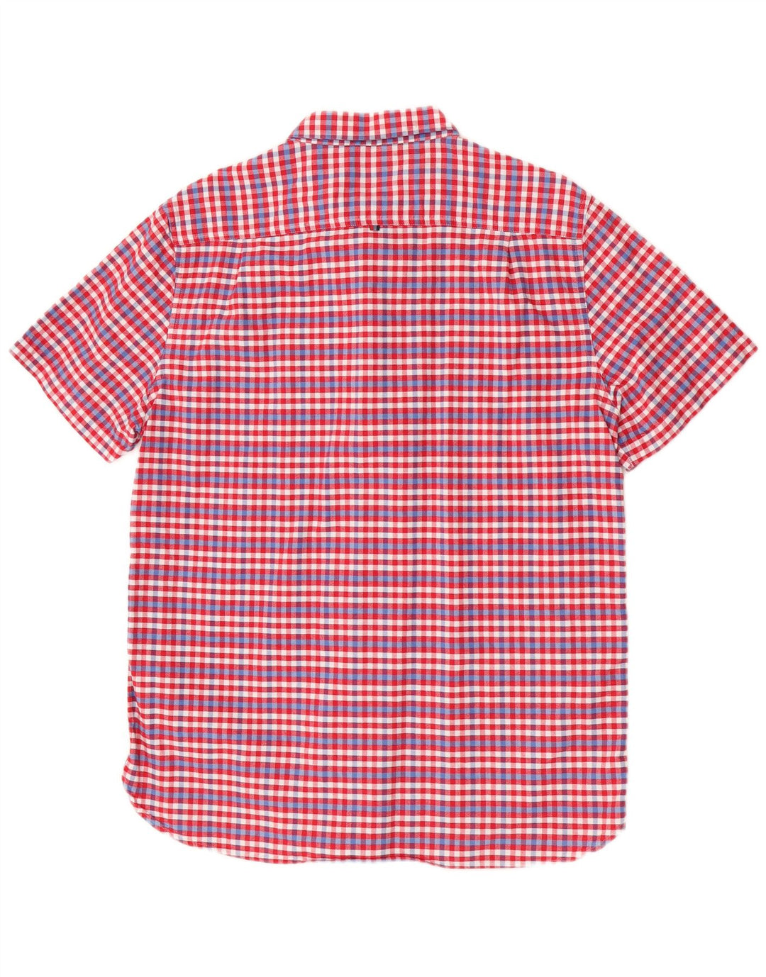 Superdry Camisa De Manga Corta Para Hombre 2XL Algodón A Cuadros Rojo