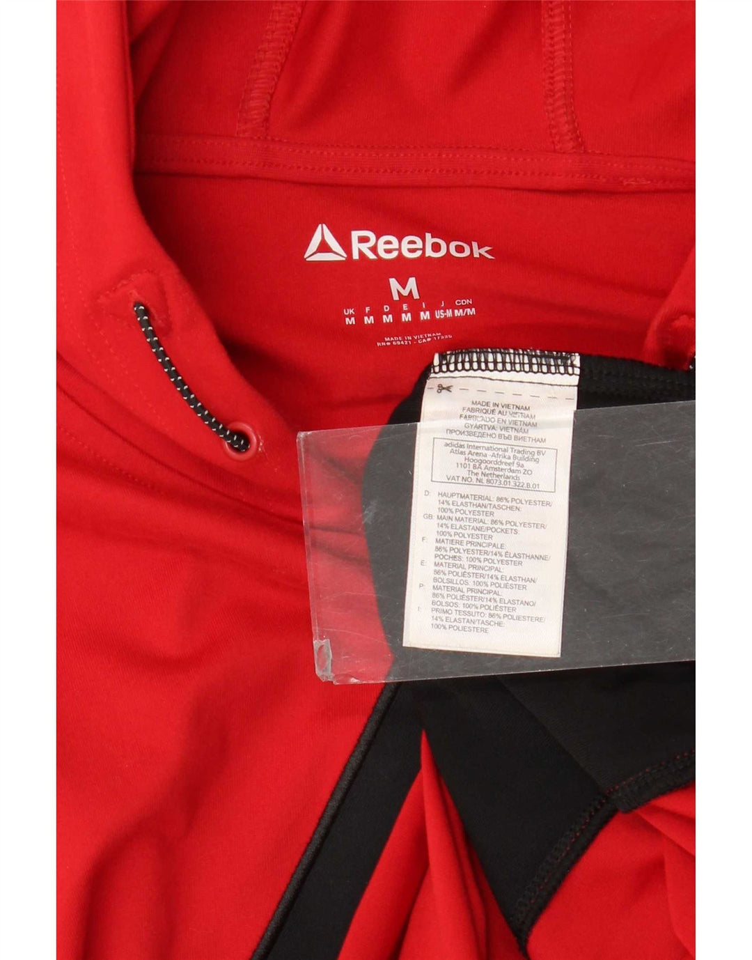 Reebok Hombre Graphic Sudadera con capucha Jumper Medium Rojo Poliéster
