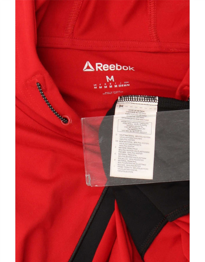 Reebok Hombre Graphic Sudadera con capucha Jumper Medium Rojo Poliéster