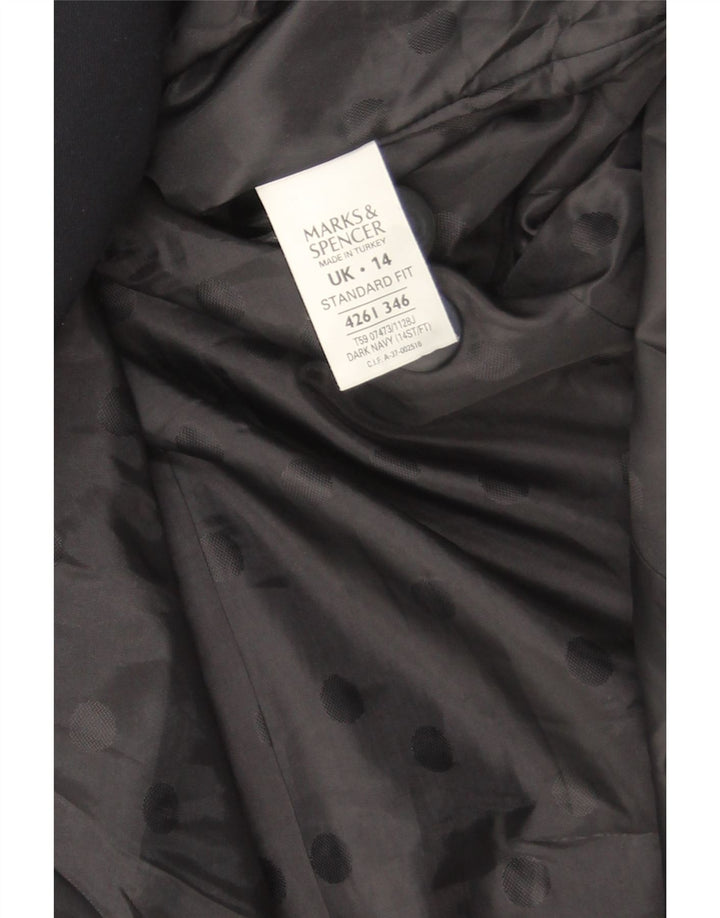 Marks & Spencer Chaqueta tipo blazer con 1 botón para mujer UK 44 Grande Azul marino