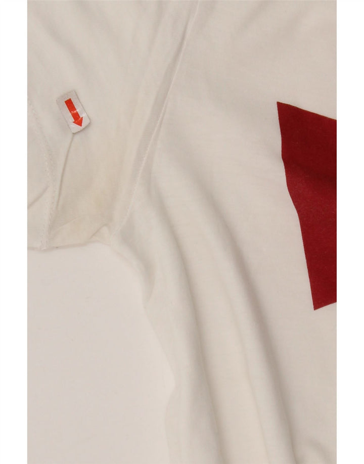 LEVI'S Camiseta gráfica para mujer Top UK 10 Small White