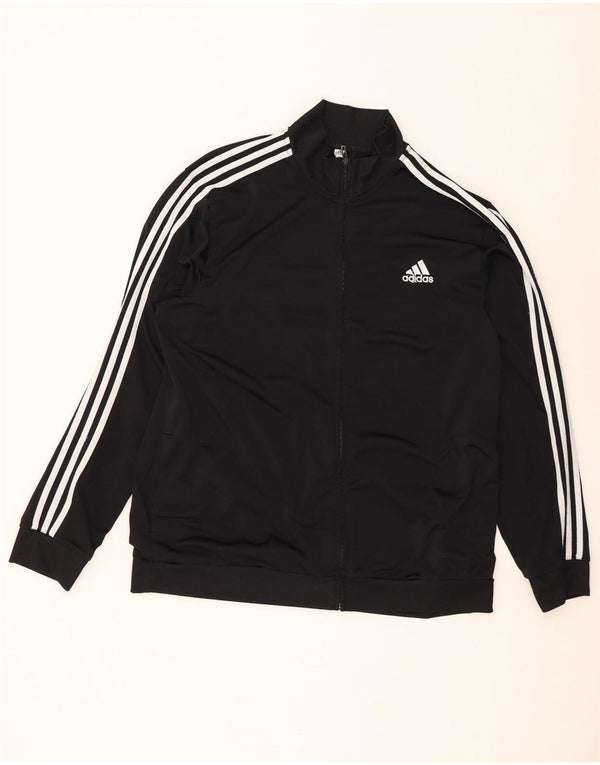 Adidas Hombre Chándal Top Chaqueta UK 52/54 XL Negro Poliéster