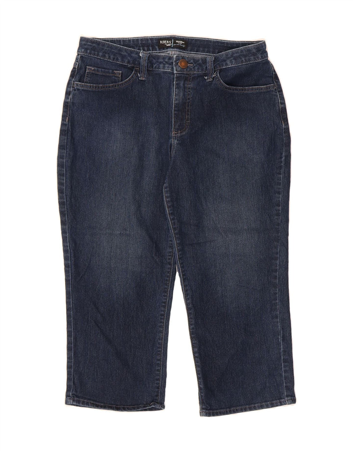 LEE Womens Riders Mid Rise Capri Jeans W30 L20 Navy Blue Vintage Lee and Second-Hand Lee from Messina Hembry 