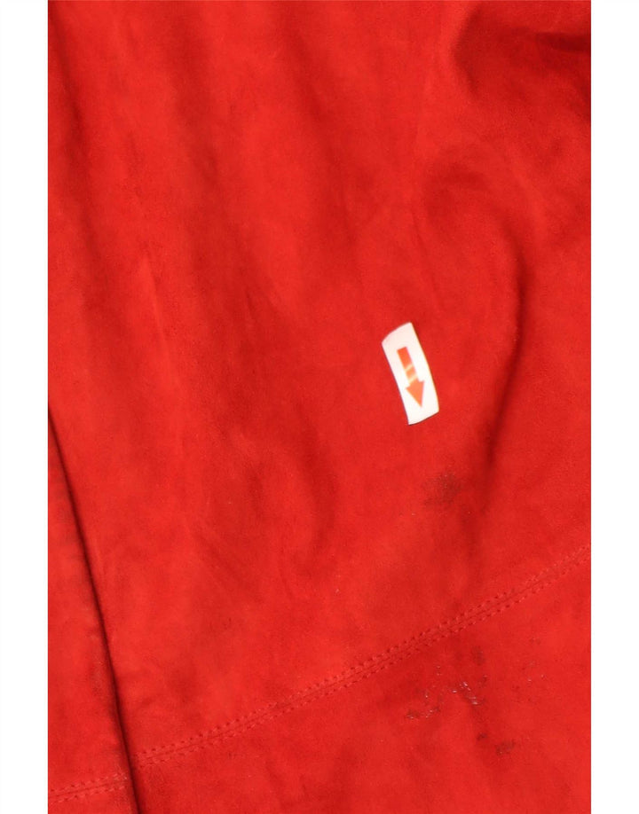 Camisa De Ante Mujer Conbipel IT 44 Medium Cuero Rojo