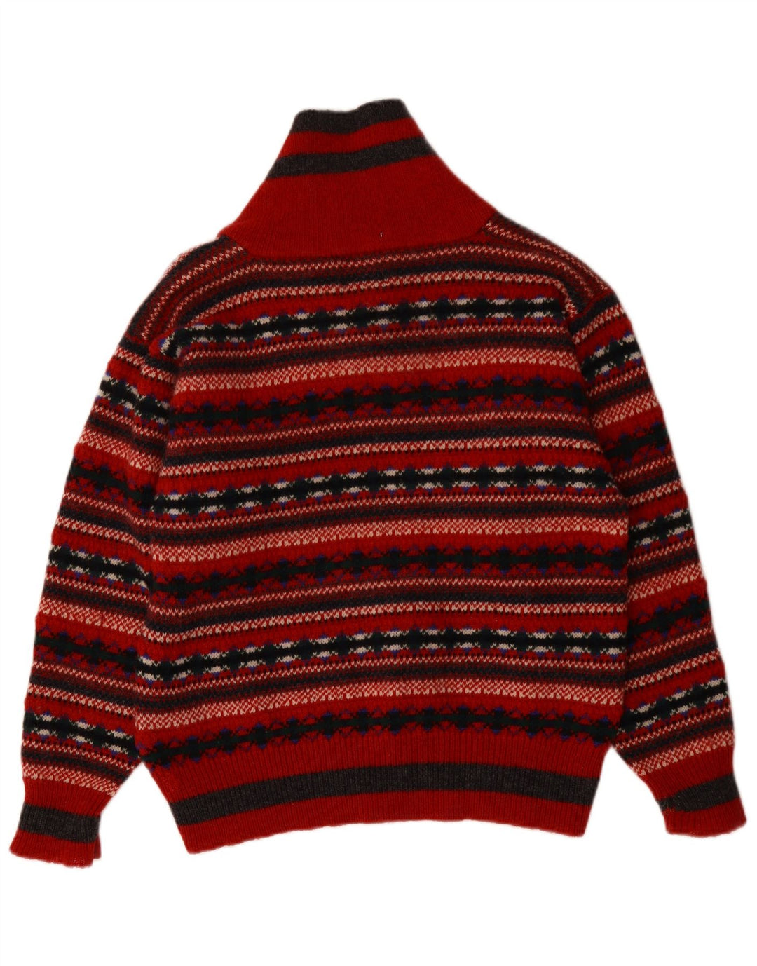 PRINCIPLES Suéter tipo jersey con cuello chal para mujer UK 14 Medium Red Fair Isle