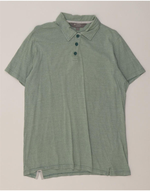 Polo para hombre de Mountain Warehouse de algodón a rayas verde medio