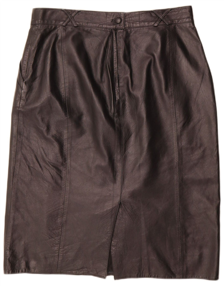Norma Falda de cuero para mujer EU 44 XL W34 Cuero negro