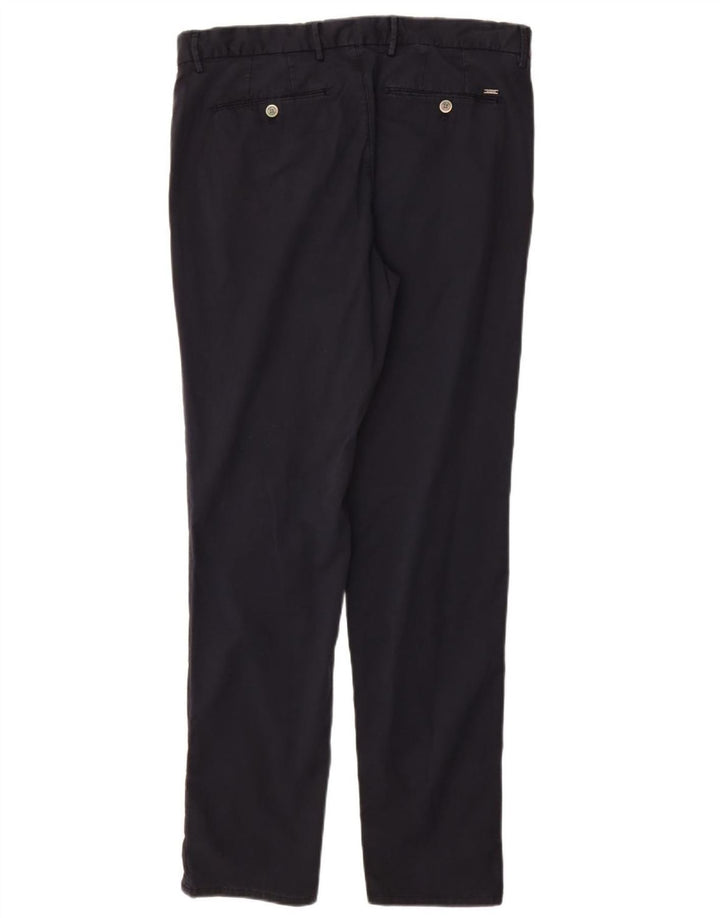 MASSIMO DUTTI Pantalón chino slim fit para hombre EU 44 Large W34 L32 Azul marino