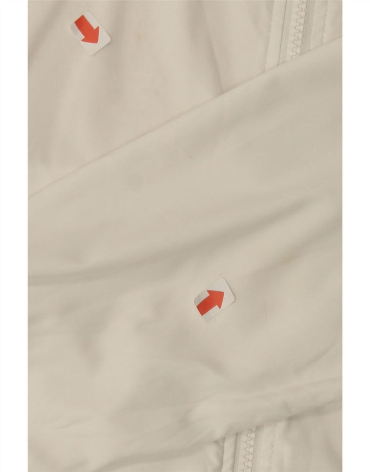 NIKE Womens Graphic Crop Tracksuit Top Jacket UK 14 Medium Off White Vintage Nike and Second-Hand Nike from Messina Hembry 