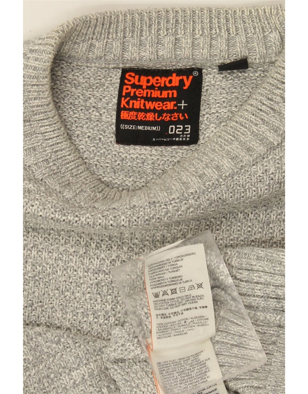 Superdry Jersey De Cuello Redondo Para Hombre De Algodón Gris Medio